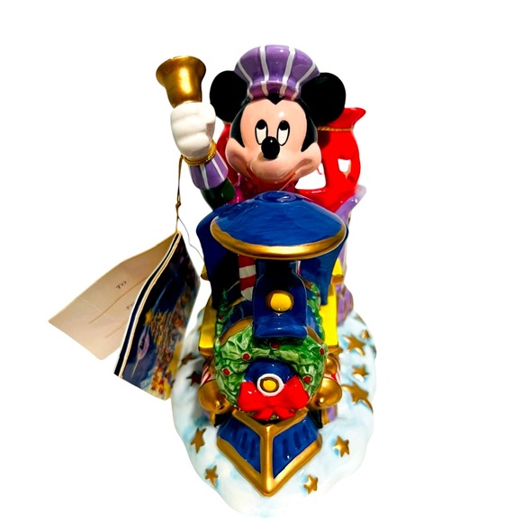 Vintage 1994 Disney Porcelain It's a Small World Holiday Christmas Mickey Train - Picture 1 of 12